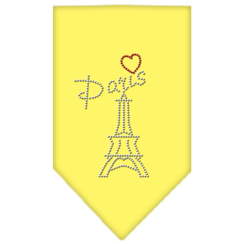 Paris Rhinestone Bandana Yellow Large